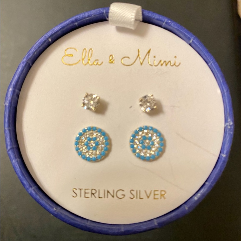 Ella & Mimi Sterling Silver 2 pack Earrings